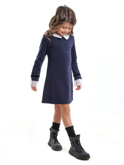 Платье из футера UD 6818 синий - Mini maxi фото 6