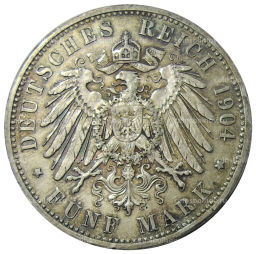 5 марок 1904 года D Германия (Бавария)