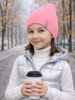 Шапка вязаная фламинго