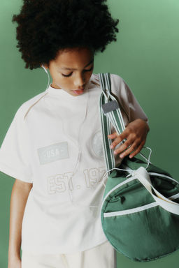 CAMISETA JOGGING MANGA RANGL?N / Blanco
