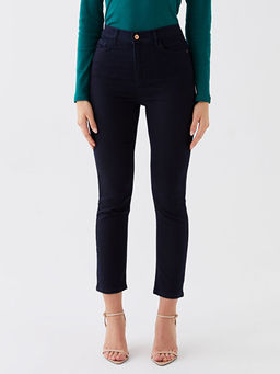 Normal Bel Slim Fit Kad?n Jean Pantolon