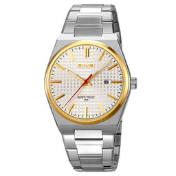 Часы наручные Skmei мужские кварцевые 9396silver-gold-silver