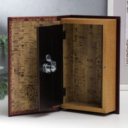 Шкатулка книга-сейф «История становления российского государства», дерево, искусственная кожа, 21×13×5 см