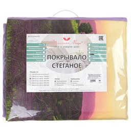 Покрывало стеганое Французские просторы 240х215см, спальное место 160см, бязь набивная Комфорт 121г/м2, хлопок 100%, многоигольная стежка, наполнитель синтепон 70гр, подкладка бязь отбеленная 121г/м2, Домашняя мода (Россия)  фото 4