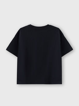 Футболка для девочек черная прямого кроя - Mark formelle фото 6