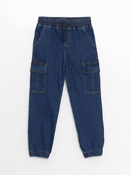 Beli Lastikli Erkek ?ocuk Kargo Jean Pantolon