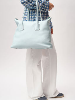 Кожаная сумка Azaro 30660 голубой айсберг