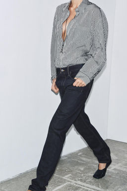 ZW COLLECTION FULL LENGTH MID-WAIST JEANS - Zara фото 4