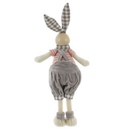 Игрушка набивная "Заяц/Зайка", L15 W8 H44/33 см, 2в.