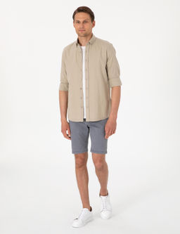 Haki Keten G_r_n_ml_ Slim Fit Uzun Kollu G_mlek - Pierre cardin фото 4