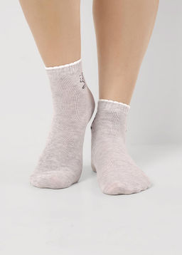 CLE Носки жен.Д2506 тиара укороч меланж св.серый - Clever wear фото 2