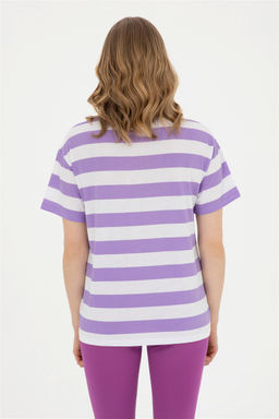 U. S. Polo Assn / Женская сиреневая футболка с круглым вырезом - U.s. polo assn фото 5