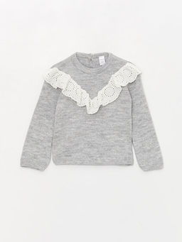 Bisiklet Yaka Uzun Kollu K?z Bebek Kazak