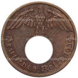 Монета 1 рейхспфенниг 1939 года A Германия