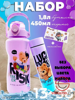 Набор из бутылки и термоса