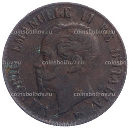 Монета 1 чентезимо 1867 года М Италия