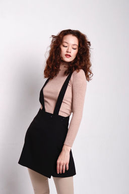 11970 Юбка-баска на бретелях чёрная - Martichelli фото 5