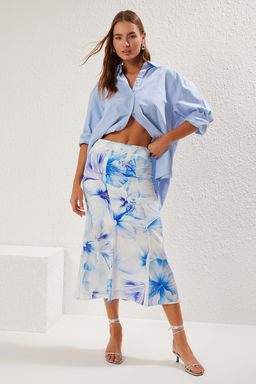 TRENDYOLMILLA Cok Renkli Cicek Desenli Maxi Boy Dokuma Etek TWOSS23ET00124  фото 15