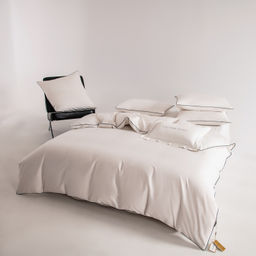 Комплект постельного белья Однотонный Сатин Элитный OCE023 2 спальный 4 Наволочки - Ситрейд фото 2