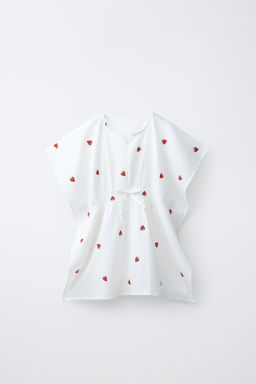 KAFT?N FRESAS BORDADAS / Rojo