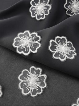 Цена за 2 шт. Аппликация для одежды «Цветок», текстильная, d=4.5 см, 10 шт., белая
