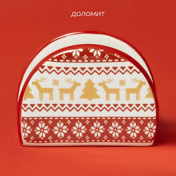 Салфетница новогодняя Доляна «Финский лес», 9.5×4.5×7 см