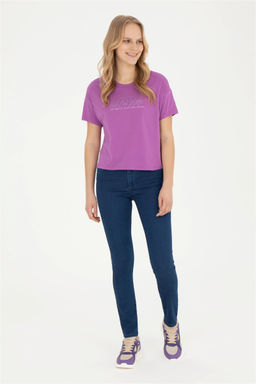 Женская фиолетовая футболка - U.s. polo assn фото 4