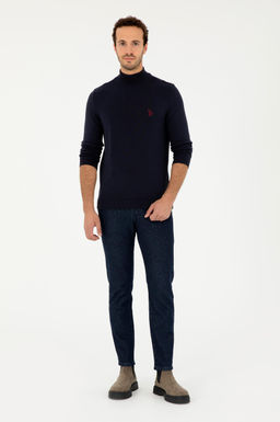 Мужской темно-синий базовый свитер Неожиданная скидка в корзине - U.s. polo assn фото 4