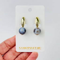 Серьги из ботсванского Агата - Радуга самоцветов фото 2