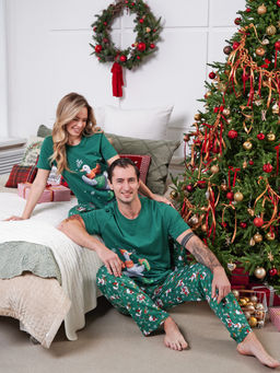 Пижама парная женская 100% хлопок Зимние забавы - Оптима фото 2