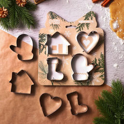 Формы для выпечки новогодние Уют, 4 шт.