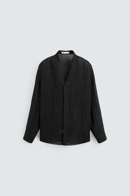 SEMI-SHEER TEXTURED SHIRT - Zara фото 6