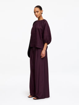 Blusa de lino fruncida - H&m фото 4