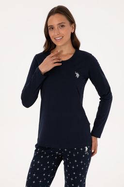 Kad_n Lacivert Pijama Tak_m_ Sepette S_rpriz _ndirim - U.s. polo assn фото 3