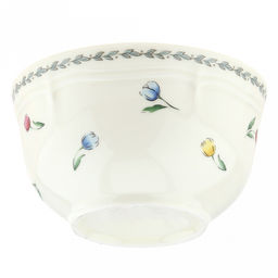 Ласковый май Салатник фарфоровый 400мл, д12,6см, h6,6см, с деколью, рельефный декор, кремовый (Китай) - Домашняя мода фото 3
