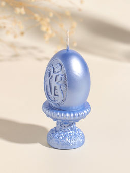 Свеча пасхальная Яйцо на подставке ХВ, 5?9 см, лак, небесно-голубой