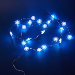 ULD-S1900-020/STB/2AA WHITE IP20 SNOWFLAKES MINI Гирлянда светодиодная на батарейках 2AA (не в/к), Снежинки мини, 1,9м. 20 светодиодов. Белый свет. Провод прозрачный. TM Uniel