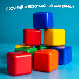 Цена за 3 шт. Кубики детские, пластиковые, цветные, 9 штук, 4×4 см