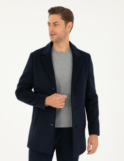 Lacivert Ekstra Slim Fit Y_n Kar___ml_ Ka_e Kaban