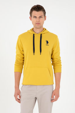 Мужской желтый базовый свитшот