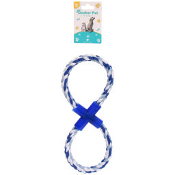 Цена за 6 шт. Игрушка - канат для собак средних и крупных пород "НЕСКУЧАЙКА", цвет синий 25*10,5см / 80гр (лейбл)