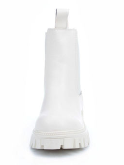 01-P39-2C WHITE Ботинки Челси демисезонные женские (натуральная кожа)