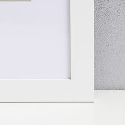 Фоторамка для фото 60×90 см Ellis, МДФ, с паспарту, белый, (пластиковый экран)