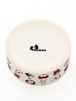 Миска керамическая Любовь и кошки 300 мл - 11.511.55 см, белая - Пижон фото 5