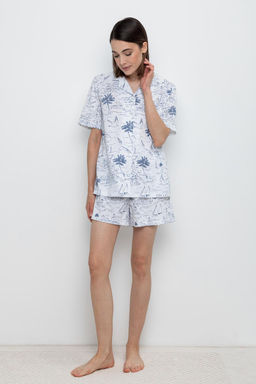 VERY NEAT. Е 40045/белый,морской пейзаж шорты жен