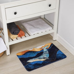 Коврик для дома Доляна Кит, 40?60 см, синий  фото 2