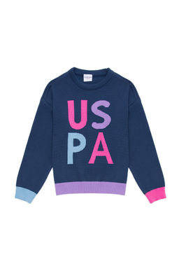U. S. Polo Assn Свитер цвета индиго для девочек с круглым вырезом - U.s. polo assn фото 6