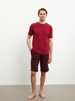 Standart Kal?p Erkek ?ortlu Pijama Tak?m?