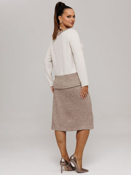 Костюм Galean Style 994 беж с коричневым  фото 7