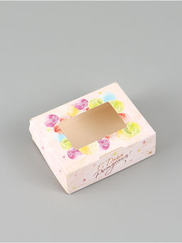 Цена за 5 шт. Коробка подарочная складная «Подарок», 10×8×3.5 см, с окном